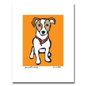 Jack Russell on Orange