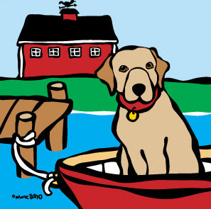 Lab in Red Boat