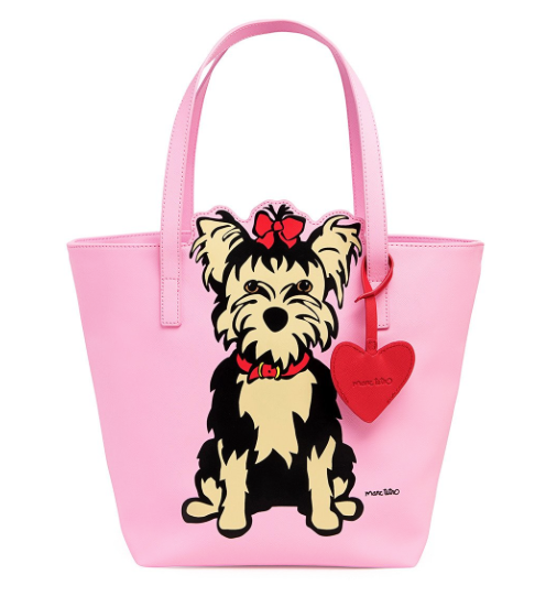 Yorkie Tote Bag with Dangle