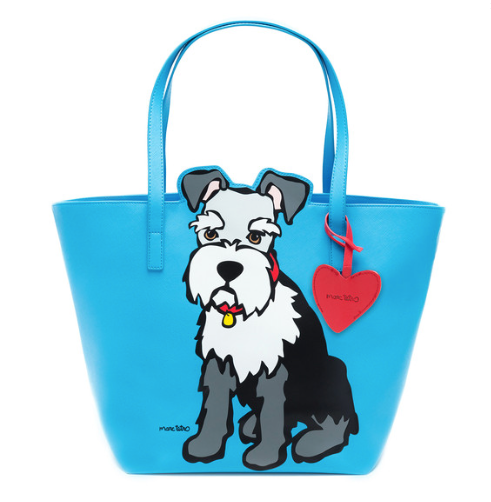 Schnauzer Tote Bag with Dangle
