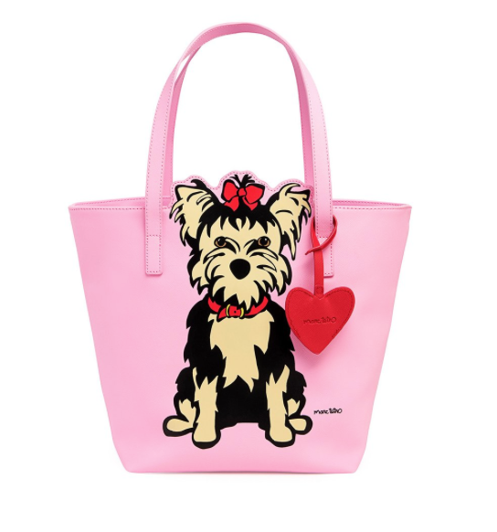 Yorkie Tote Bag with Dangle